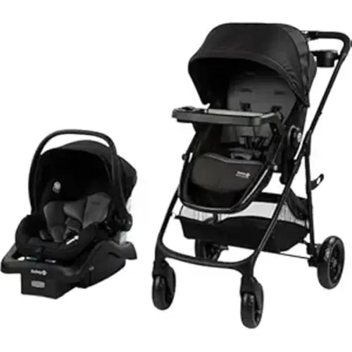 Safety 1st Grow and Go Flex 8-in-1 Car Seat Stroller Combo, Baby Stroller Travel Systems for Infants 4-30 lbs, Stroller and Carseat Combo Set, Night Rider