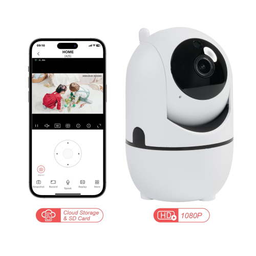 DUALFERV 1080P Video Baby Monitor with Two-Way Audio, Night Vision, for Smart Devices, White