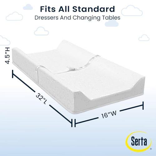 Serta Foam Contoured Changing Pad with Waterproof Cover