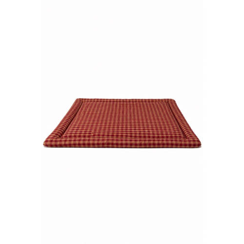 Red Beige Gingham Padded Baby Play Mat