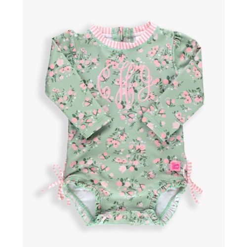 Floral Long Sleeve One Piece Rash Guard