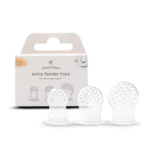 Extra Feeder Tops for Forage Feeder – 3 Sizes, Food-Grade Silicone – Moss & Fawn
