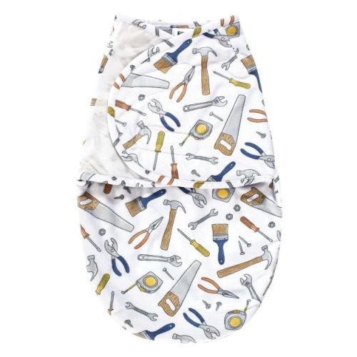 Hudson Baby Infant Boy Plush Faux Fur Swaddle Wrap, Construction Work, 0-3 Months