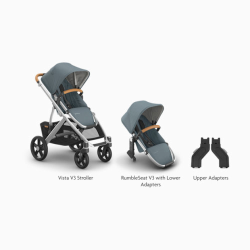 Vista V3 Stroller, RumbleSeat V3 & Upper Adapters - Callum