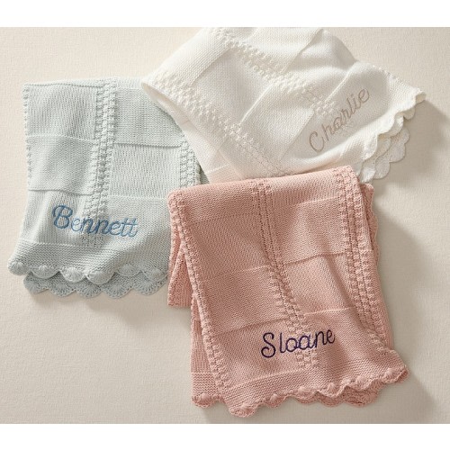 Cotton Knit Patchwork Organic Baby Blanket