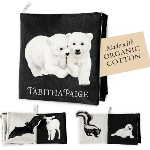 Crinkle Book Made with ORGANIC Cotton: High-Contrast Art for Sensory Play and On-the-Go Fun (Tabitha Paige Children's Book Series)