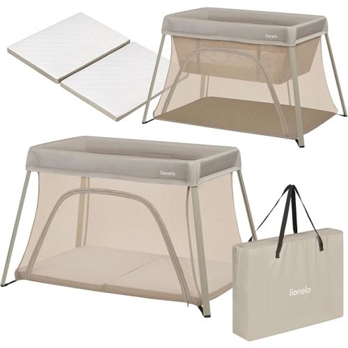 lionelo Travel Cot Park Baby Cot 3-in-1 Alice