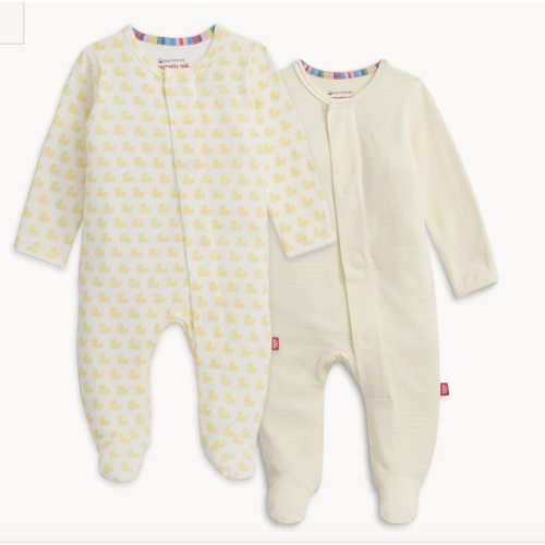 Magnetic 2-Pack Footie (Color: Many Ducks & Provence Stripes / Size: 3-6 months)