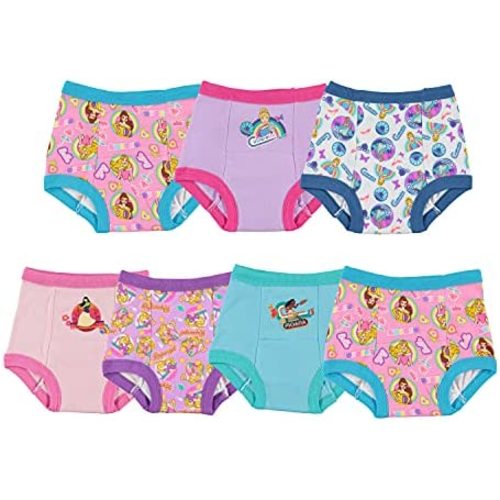 Disney Girls' Princess Toddler Potty Training Pant and Starter Kit Includes Stickers & Tracking Chart Sizes 2t, 3t, 4t
