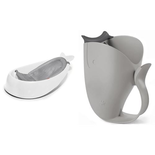Skip Hop 3-Stage Smart Sling Baby Bath Tub and Waterfall Rinser Bundle