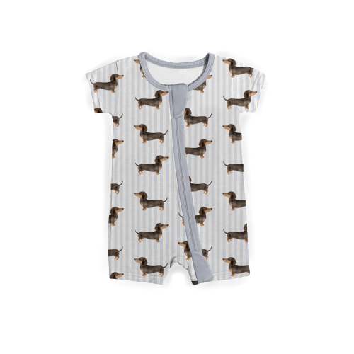 Doxie Daydreams Blue Zipper Shortie **PreOrder** – Six Southern Babes
