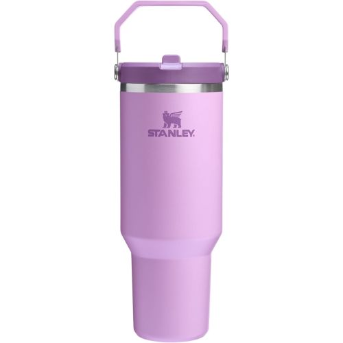 STANLEY IceFlow 2.0 Flip Straw Tumbler with Handle 40 oz | Twist On Lid and Flip Up Straw | Leakproof Water Bottle | Insulated Stainless Steel | BPA-Free | Lilac