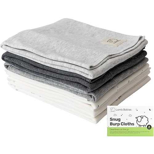 Lamb Babies Snug Baby Cotton Burp Cloths, Absorbent, Lightweight, and Gentle Cotton for Mess-Free Moments, Baby Burp Cloths for Boys and Girls An Essential Addition to Every Parent's Diaper Bag