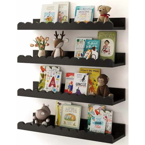 Nursery Shelves (Black, 16.5 Inches)