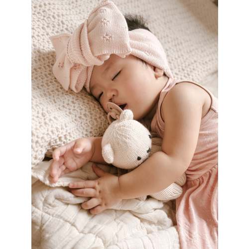 Oversized Topknot | Luxe Blossom Pink Pointelle