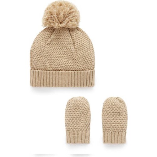 Beanie and Mitten Set, 0-6 M