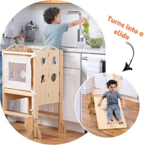 Avenlur Laurel Foldable Kitchen Tower 4-in-1 Design with Chalkboard | Black Friday Sale TikTok Shop
