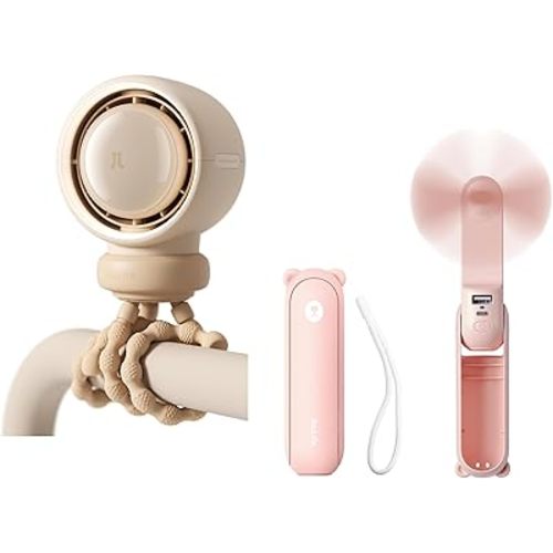JISULIFE Baby Stroller Fan Portable Handheld Mini Fan