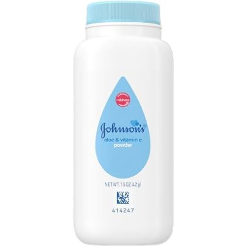 Johnson's Baby Naturally Derived Cornstarch Baby Powder, 1.5 oz | Hypoallergenic, No Added Parabens & Dyes for Gentle Baby Skin Care
