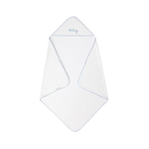 Light Blue Gingham Baby Hooded Towels | Pottery Barn Kids