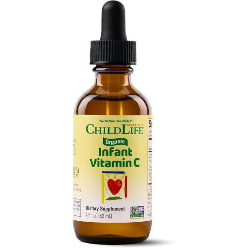 CHILDLIFE ESSENTIALS Infant Vitamin C Drops, Organic, 2 fl Oz | USDA Organic Supplement for Babies, Easy to Absorb, Healthy Immune System, Child Dietary Supplement, Vitamin C
