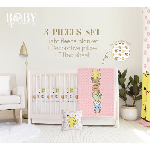 Poke Animals Baby Crib Bedding Set: Cartoon Nursery Decor