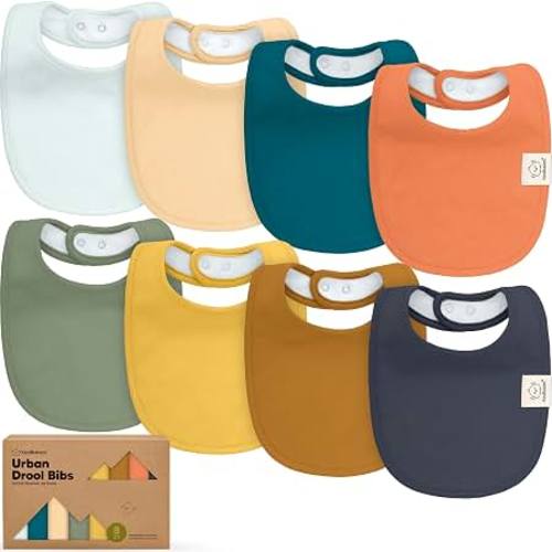 Amazon.com: KeaBabies 8-Pack Organic Baby Bibs for Drooling and Teething (Eclipse) | Soft Cotton Bibs for Baby Girl, Boy, Extra Absorbent, Easy to Clean & Put On, Toddler, Newborn, Infant 0-24 Months