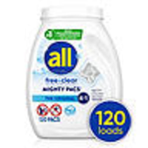 all free clear MIGHTY PACS Laundry Detergent Pacs, The Original, 120 ct. - Sam's Club