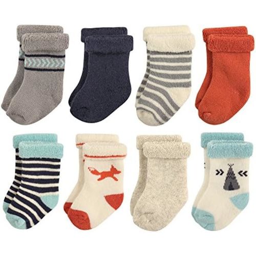 Hudson Baby Baby 8-pack Cotton Rich Newborn and Terry Socks