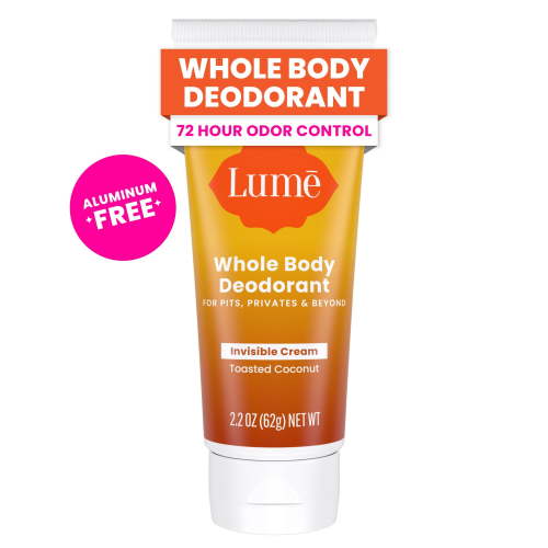 Lume Whole Body Women’s Deodorant - Invisible Cream - Aluminum Free - Toasted Coconut - 2.2oz Tube
