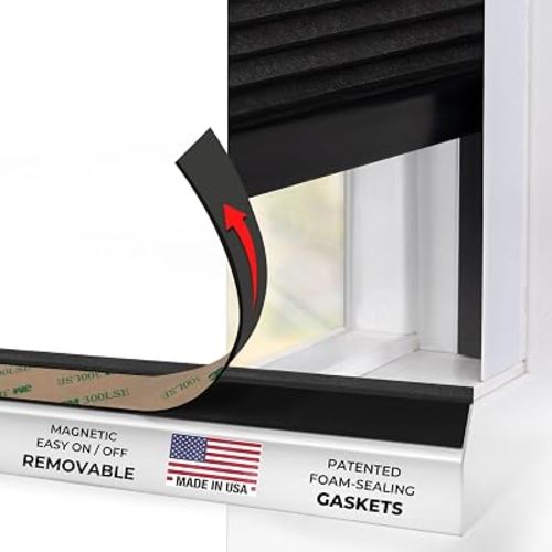Window Light Blocker - White 72" Set of 2 (Removable) - Blackout Side Tracks for Window Cellular & Roller Shades - Light Blocking Strips for Bedrooms, Nurseries and Media Rooms