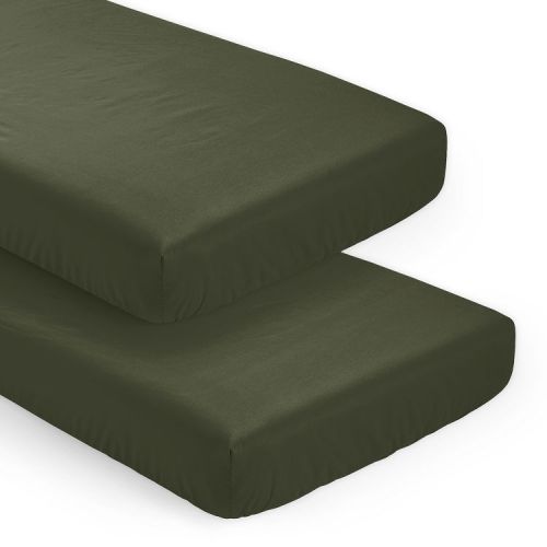 Sweet Jojo Designs Boy Girl Gender Neutral Unisex Fitted Crib Sheets Set Woodland Camo Collection Green 2pc
