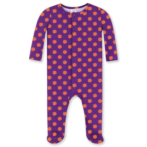 Clemson Tigers ZooZatz Newborn & Infant Magnetic Closure Sleeper - Purple