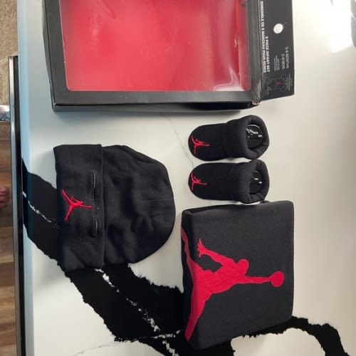 Jordan Infant 3-Piece Set with Red and Black Accents