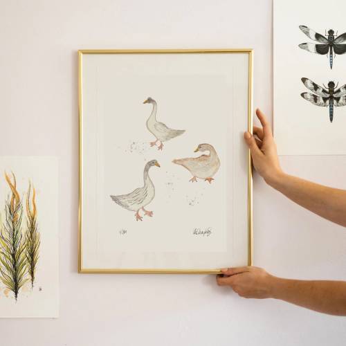 Goose Art Print: Limited Edition Farmhouse Kitchen Wall Decor