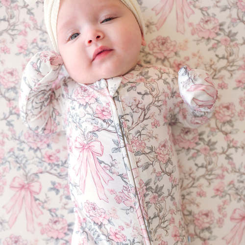 Floral Pink Long Sleeve Irene Convertible One Piece | Posh Peanut®