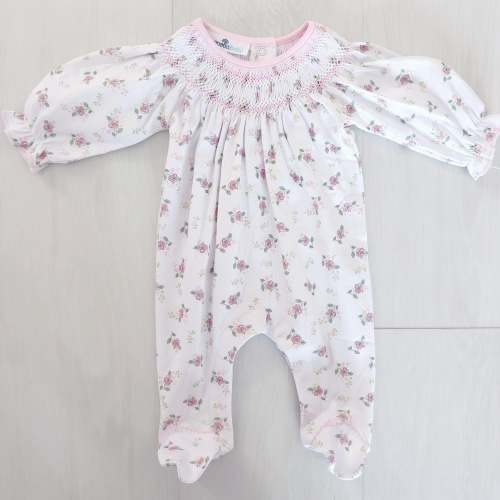 Lillian Smocked Footie (Floral) – Littles on 5th