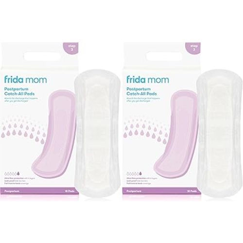 Frida Mom Postpartum Pads, Leak Proof Feminine Care Maxi Pads, 6 Layers of Protection for Maximum Absorbency (18ct) (Pack of 2)