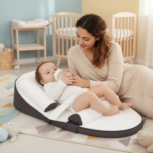 SleepWell™ Ultimate Comfort Anti-Reflux & Anti-Roll Baby Lounger Bed