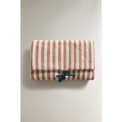 STRIPED PORTABLE BABY CHANGING MAT - Brick | ZARA United States