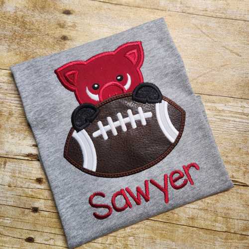 Cute razorback shirt. Football shirt. Infant. Toddler. Custom. Personalized. Shirt. Bodysuit.