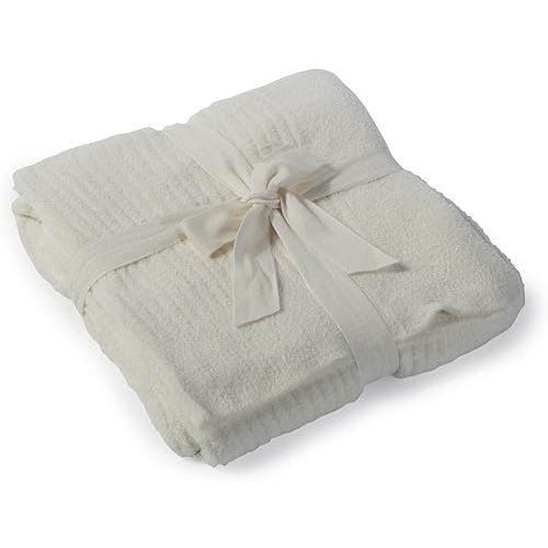 Barefoot Dreams CozyChic Lite Ribbed Throw Blanket - Pearl