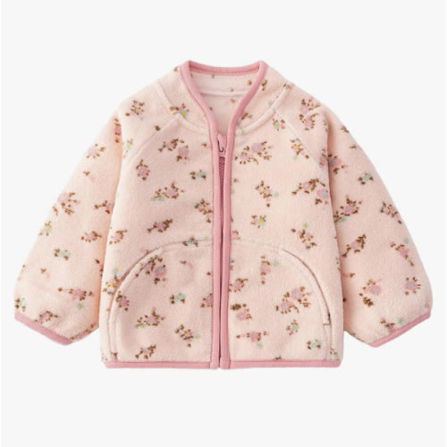 BINIDUCKLING Baby Toddler Girl Sherpa Fleece Jacket Fall Winter Coat Warm Clothes