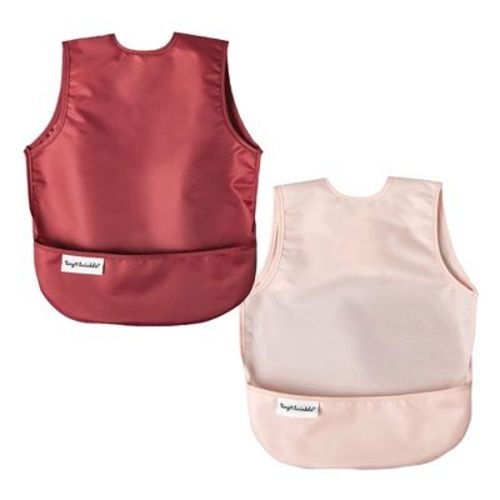 Tiny Twinkle 2-Pack Mess-Proof Apron Toddler Bib w/Tug-Proof Closure and BPA-Free