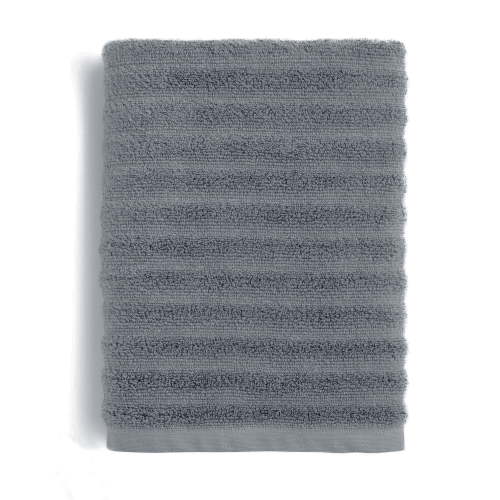 Mainstays Performance Textured Bath Towel, 54" x 30", Grey