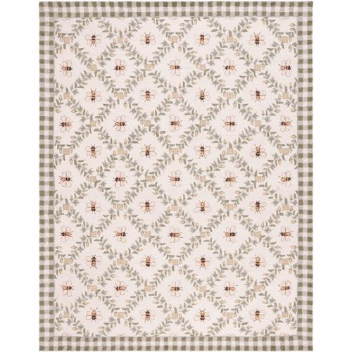 Chelsea HK55 Hand Hooked Indoor Area Rug - Ivory/Green - 8'x10' - Safavieh