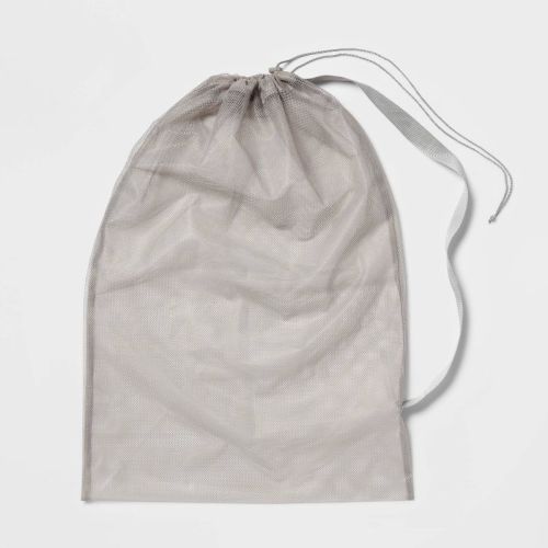 Mesh Laundry Bag Gray - Brightroom™: Polyester Dirty Clothes Travel Bag, Lingerie & Sorting, 36"x24"