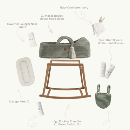 Premium Moses Basket Set XL – Heirloom Quality Gift Bundle – Anzy Home