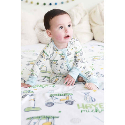 Country Club Cuties Personalized Kids Blanket | Blue