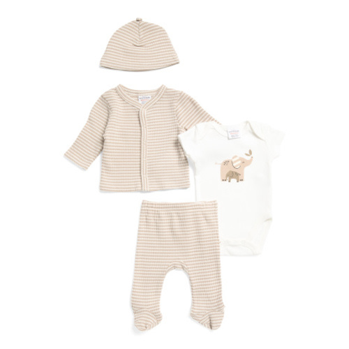Newborn Boys 4pc Elephant Bodysuit Cardigan Pants And Hat Set | Kids & Baby | T.J.Maxx